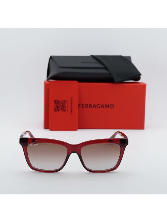 Salvatore Ferragamo SF1027S 655 Square Sunglasses - Wine / Brown main image 9